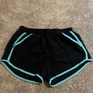 Under Armour Black Shorts with Teal Trim